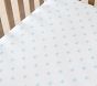 Bow Stripe Organic Cotton Crib Fitted Sheet