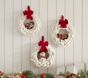 Felted Wool Mini Christmas Wreaths, Set of 3
