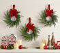 Mini Cedar Ribbon Wreaths, Set of 3