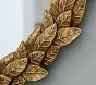 Chris Loves Julia Antique Gold Round Mirror (30")