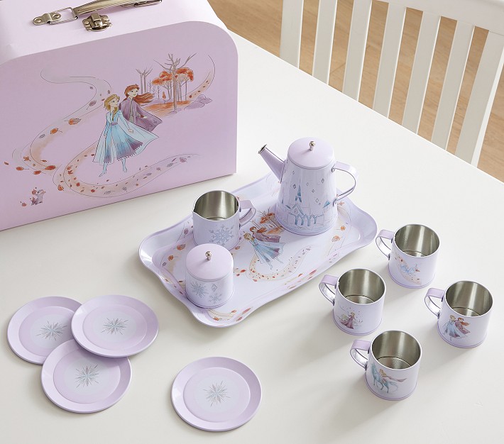 Disney Frozen Tin Tea Set for Kids | Pottery Barn Kids