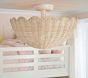 Rattan Bubble Flush Mount (18")