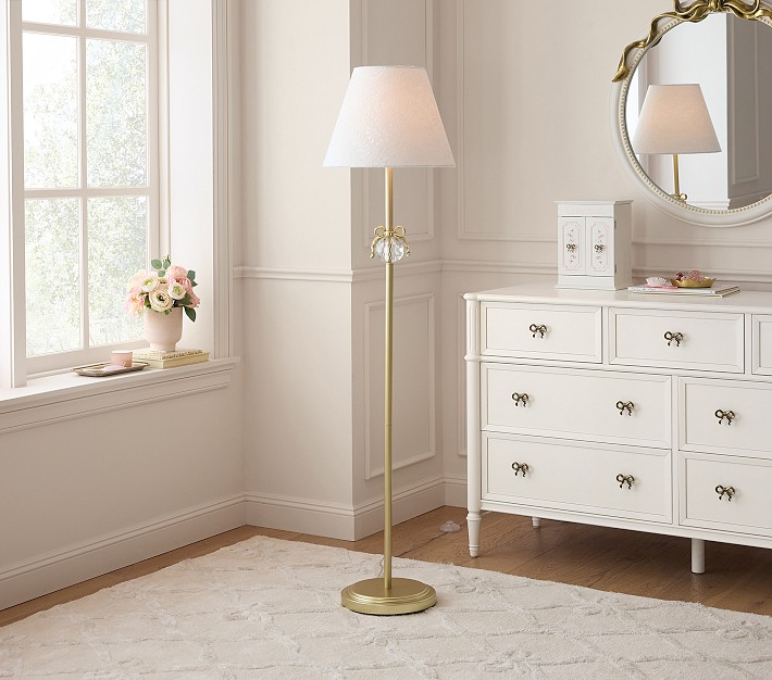 Hill House Home Floral Stripe Floor Lamp (60