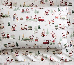Holiday Train Organic Cotton Sheet Set