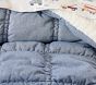 Quilted Puff Chambray Sherpa-Backed Comforter &amp; Shams