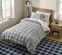 Quilted Puff Chambray Sherpa-Backed Comforter &amp; Shams