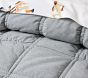 Quilted Puff Chambray Sherpa-Backed Comforter &amp; Shams