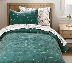 Floral Velvet Quilt & Shams