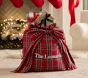 Stewart Plaid Santa Bag with Bow