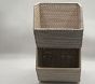 Open Box: Quinn Stackable Bins, Set of 2 - Whitewash