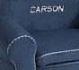 Anywhere Sofa Lounger<sup>&reg;</sup>, Navy Sherpa with Gingham Piping