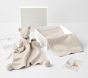 Cotton Sweater Knit Baby Blanket And Thumbie Gift Set