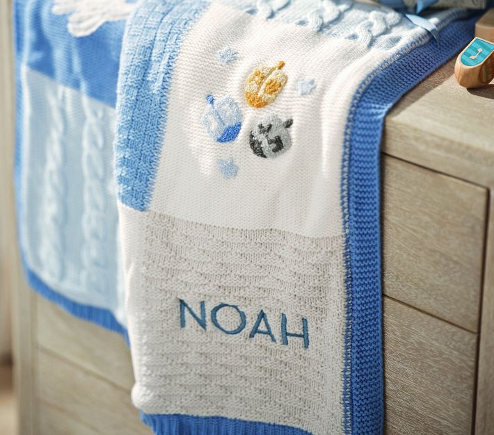 Rifle Paper Co. Hanukkah Heirloom Baby Blanket | Pottery Barn Kids
