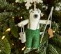 Felted Winter Sports Animal Ornaments, Set of 6