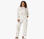 Disney Mickey and Friends Holiday Bamboo Viscose Adult Relaxed Fit Crew Pajama Set