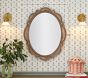 Oval Scallop Wood Mirror (30" x 24")