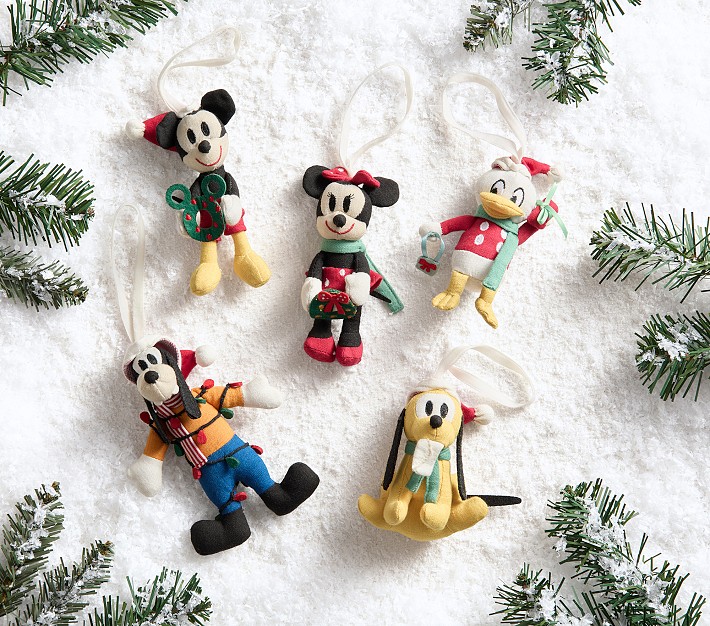 Disney Mickey Mouse and Friends Plush Ornaments Set | Pottery Barn