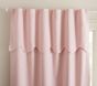Open Box: Custom Evelyn Scallop Valance Blackout Curtain, 44"W x 108"L - Light Pink