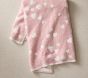 Scattered Hearts Fuzzy Baby Blanket