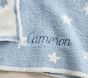 Scattered Stars Fuzzy Baby Blanket