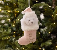 Baby's First Polar Bear in Stocking Ornament