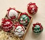 Classic Santa Decoupage Ball Ornaments, Set of 6