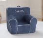 Anywhere Chair<sup>&reg;</sup>, Navy Sherpa with Gingham Piping