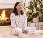 Blush Holly Jolly Santa Adult Flannel Pajama Set