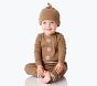 Heirloom Gingerbread Organic Cotton Baby Pajama &amp; Hat Set