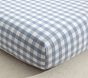 Gingham Organic Cotton Crib Fitted Sheet