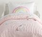 Rainbow Unicorn Toddler Quilt (Crib Sized)