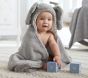 Elephant Faux Fur Baby Hooded Towel