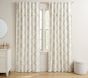 Garden Trellis Scallop Evelyn Linen Blackout Curtain
