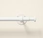 Open Box: Classic Steel Curtain Rod & Finials (28"-48"L, .75"Diam) - White