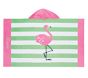 Flamingo Stripe Kid Beach Hooded Towel UPF 50+