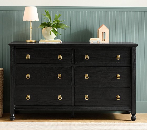 pottery barn black dresser Aspen 6-Drawer (56w x 19d