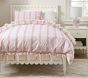 LoveShackFancy Floral Stripe Organic Cotton Duvet Cover &amp; Shams