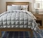 Quilted Puff Chambray Sherpa-Backed Comforter &amp; Shams