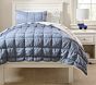 Quilted Puff Chambray Sherpa-Backed Comforter &amp; Shams