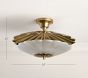 Chris Loves Julia Scallop Semi Flush Mount (13")
