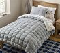 Quilted Puff Chambray Sherpa-Backed Comforter &amp; Shams