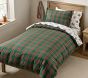 Stewart Plaid Organic Flannel Duvet Cover &amp; Shams