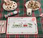 Green Plaid with Ruffle Christmas Tablecloth
