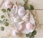 Pink Velvet Christmas Ornaments, Set of 6