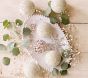 Silver Tinsel Ball Ornaments, Set of 6