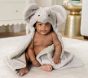 Elephant Luxe Faux Fur Baby Hooded Towel