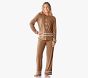 Gingerbread Bamboo Viscose Adult Relaxed Fit Crew Pajama Set