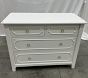 Open Box: Ava Regency 4-Drawer Dresser (41"W x 19"D) - Simply White. Brass