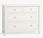 Open Box: Ava Regency 4-Drawer Dresser (41"W x 19"D) - Simply White. Brass