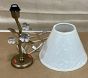 Open Box: Dogwood Table Lamp (19") - White Linen Shade, Antique Brass Base